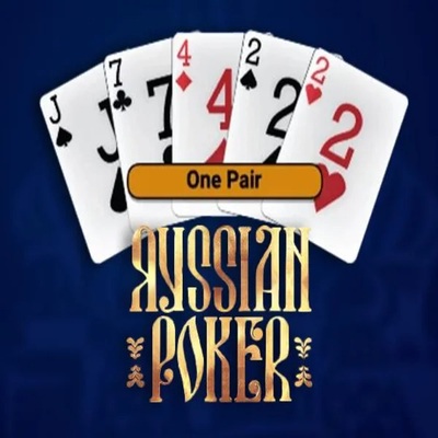 Russian Poker slot logo by OneTouch Games at Bonuskong Casino